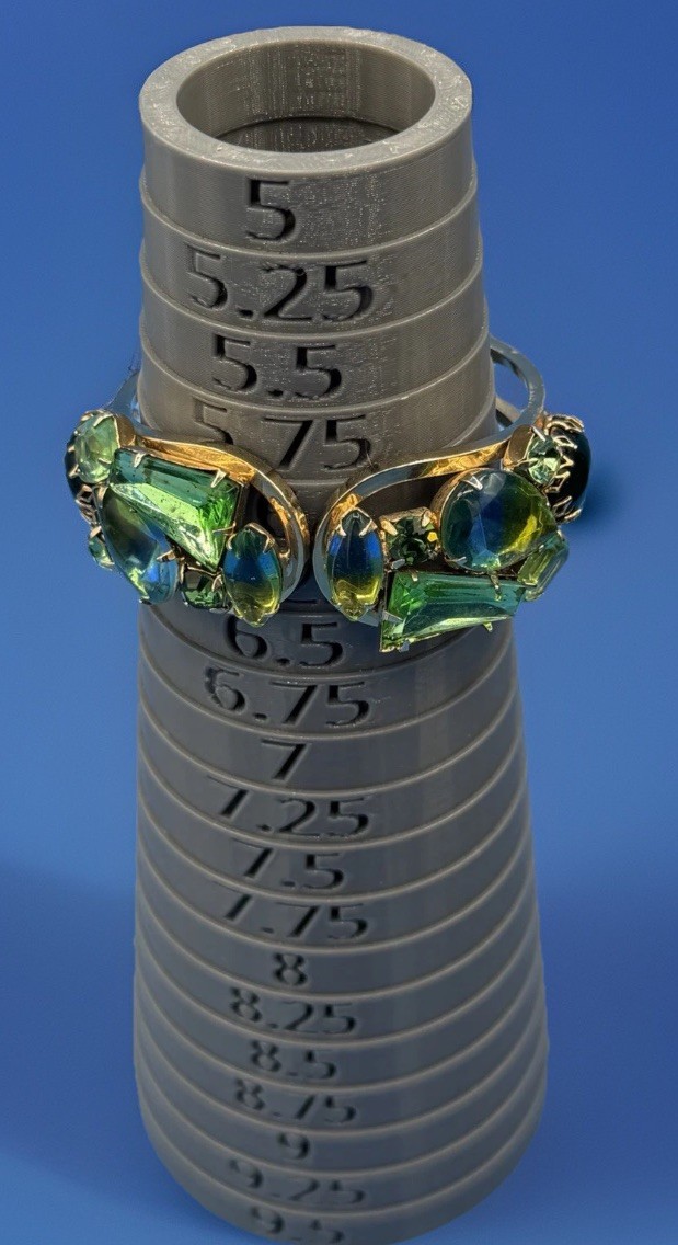Vintage Gold Tone Bracelet w/ Blue & Green Stones • Bold Statement Jewelry