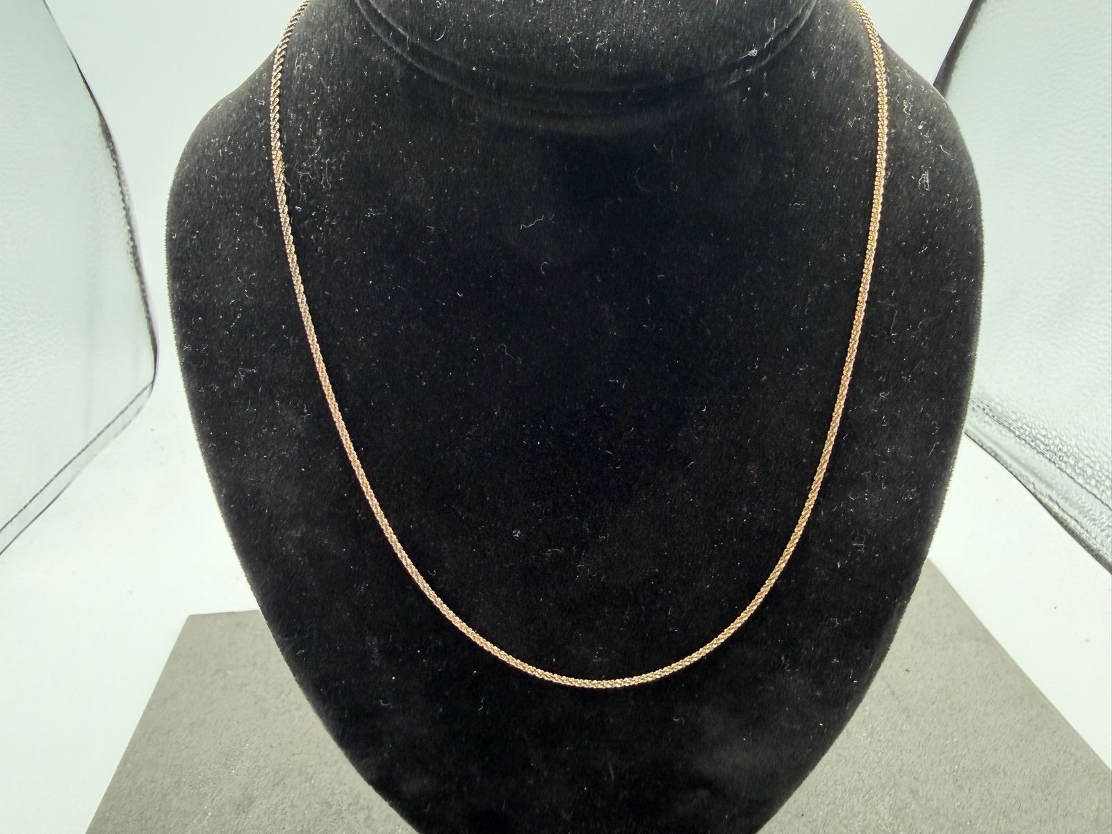 3.80g Vintage Sterling Silver 925 Diamond Cut Chain Necklace 21 in M