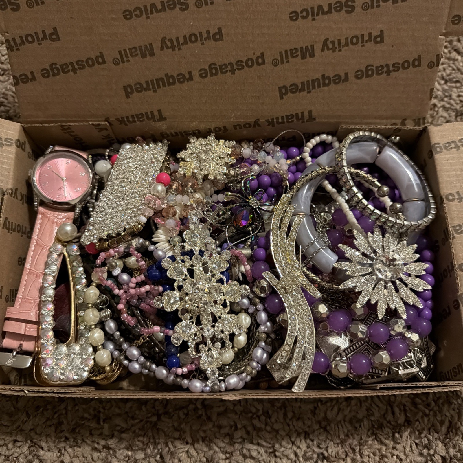 Vintage to Now Jewelry Lot, All Wearable Untested. No Broken. Box A8