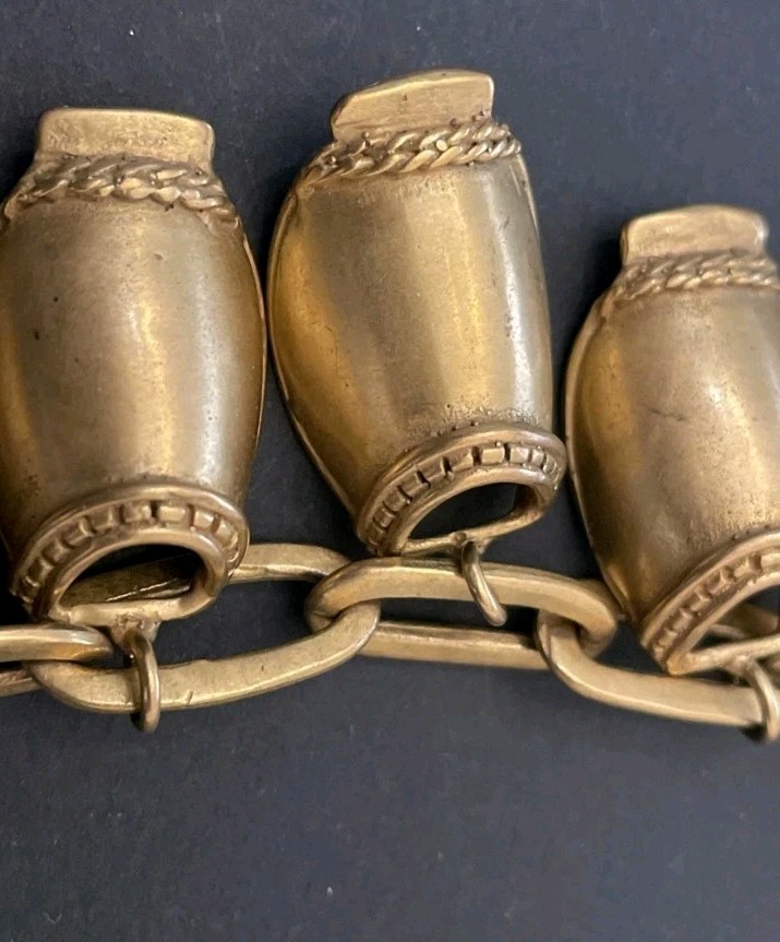 Vtg Kalevala Koru Nukkekääty Doll Chain Necklace 20 Charms Signed RC Rolled Gold
