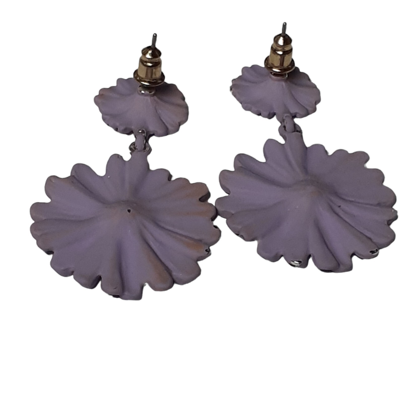 Pierced Earrings Lavender Daisy Dangle Drop Spring Summer Flowers