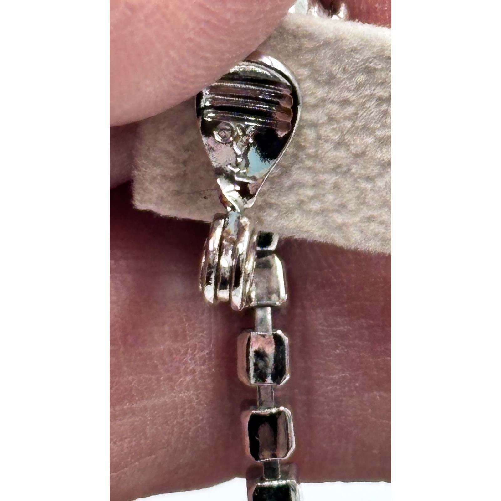 VINTAGE Yves Saint Laurent YSL Vintage Blue Clear Crystal Drop Clip On Earrings