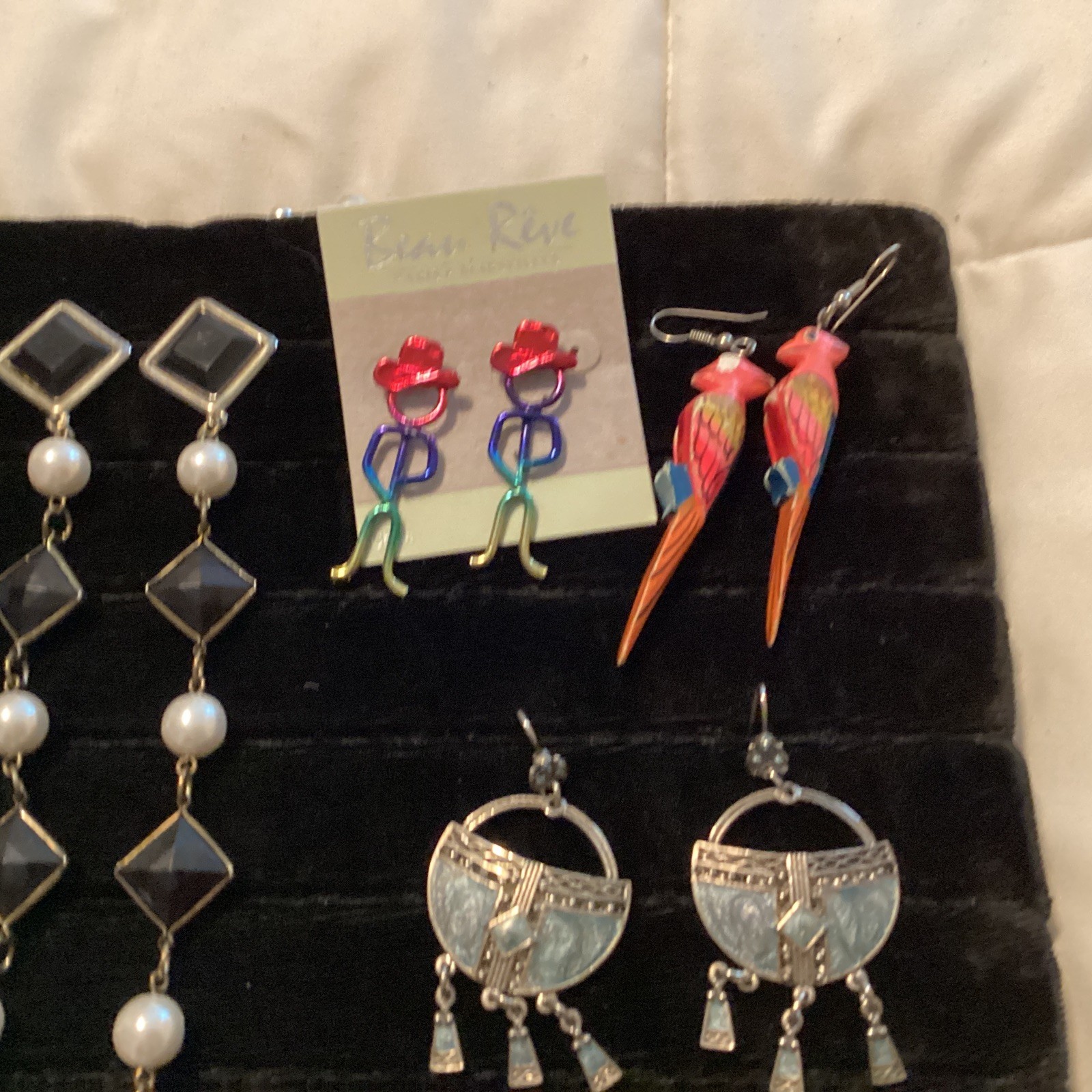 Lot 34 Pairs Vintage Earrings All Styles Some Signed Costume Jewelry