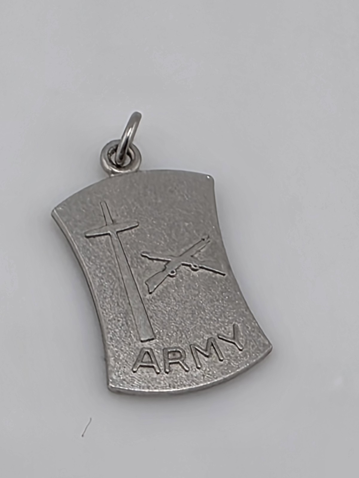 Vintage Sterling Silver 925 Army Pendant Cross