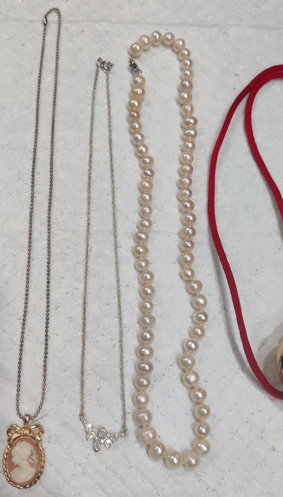 Lot Of Estate Costume Jewelry + Freshwater Pearls, 17 Pcs