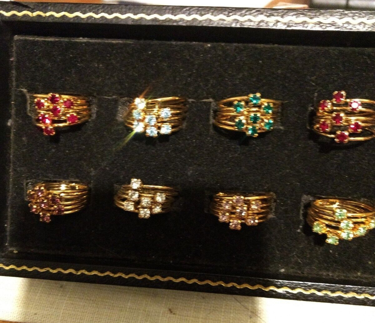 Lot of Birthstone rings 12