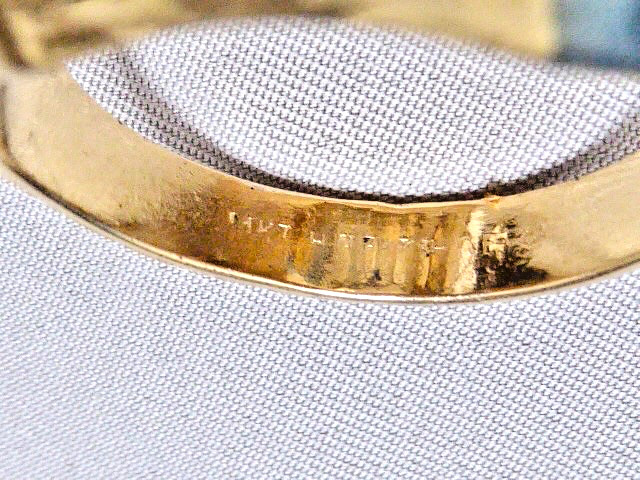 RARE 14k K YELLOW GOLD FILLED NEW OLD STOCK 70’S SIZE 12.75 SOLITAIRE RING
