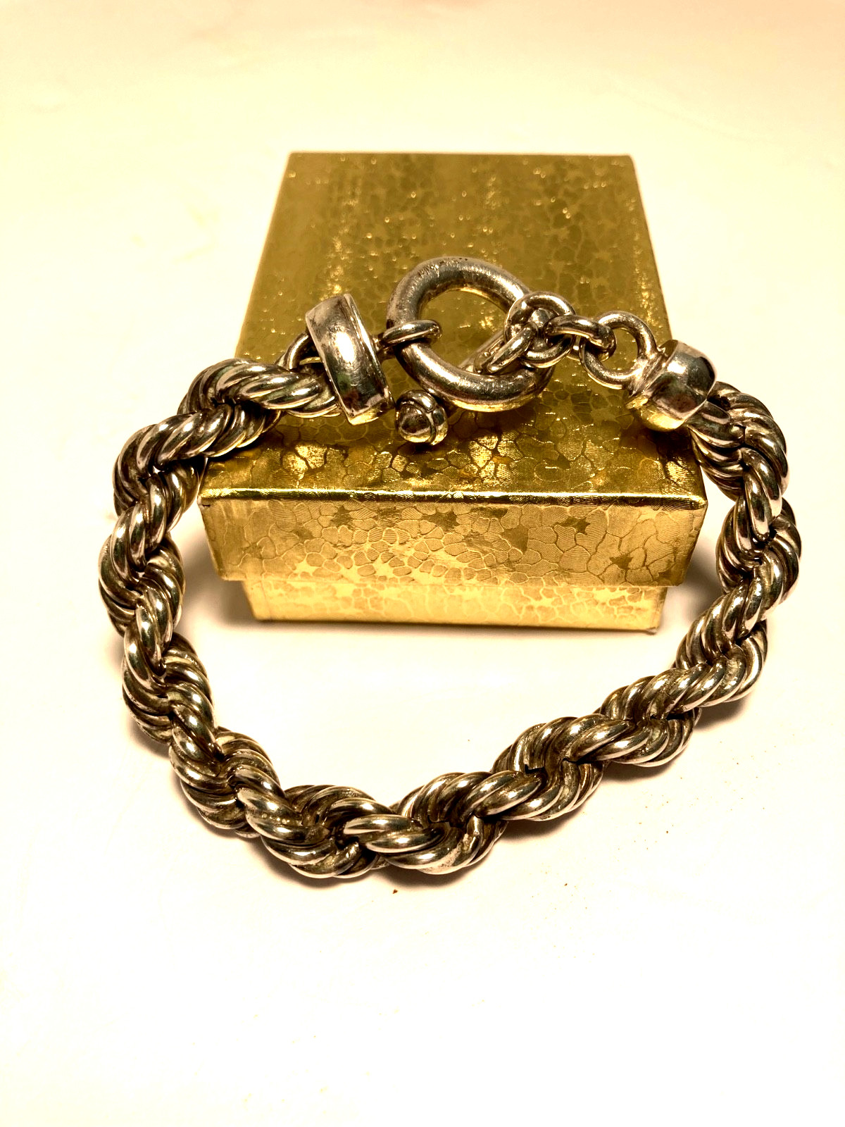 Vintage Solid Sterling Silver Bracelet made in Mexico in Excellent Condition
