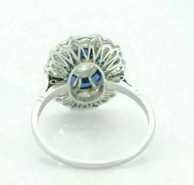 Art Deco Style 2.4CT Round Cut Lab Created Diamond Vintage Halo Ring 925 Silver