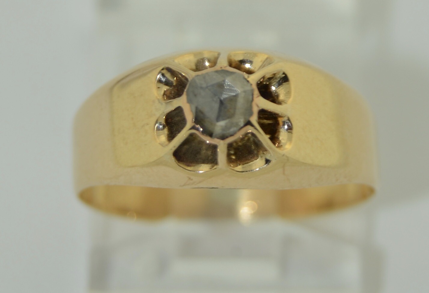 Georgian 14K Rose Cut Diamond Ring