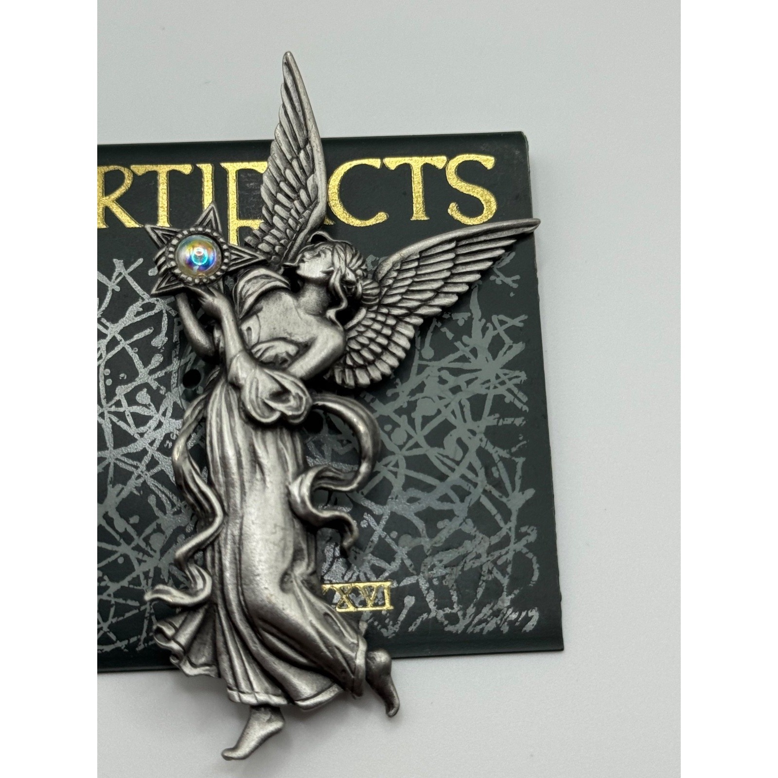 Vintage JJ Jonette Artifacts Winged Angel Brooch Pin