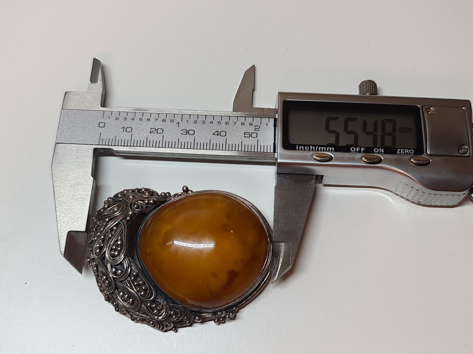 Silver brooch 900 try .with natural amber. Brooch Peacock Tail . made to order .