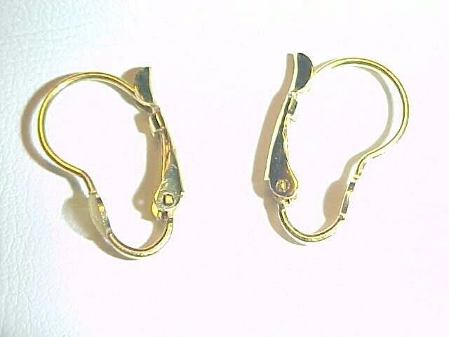 VINTAGE JOAN RIVERS STAMPED GOLD UNSET ROUND PAD LEVER BACK EARRINGS J26