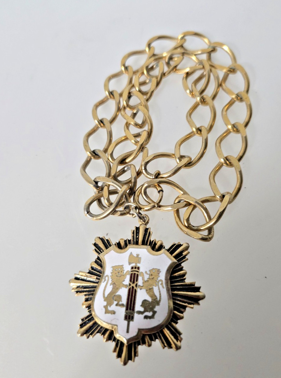 Vintage Heraldic Shield Necklace
