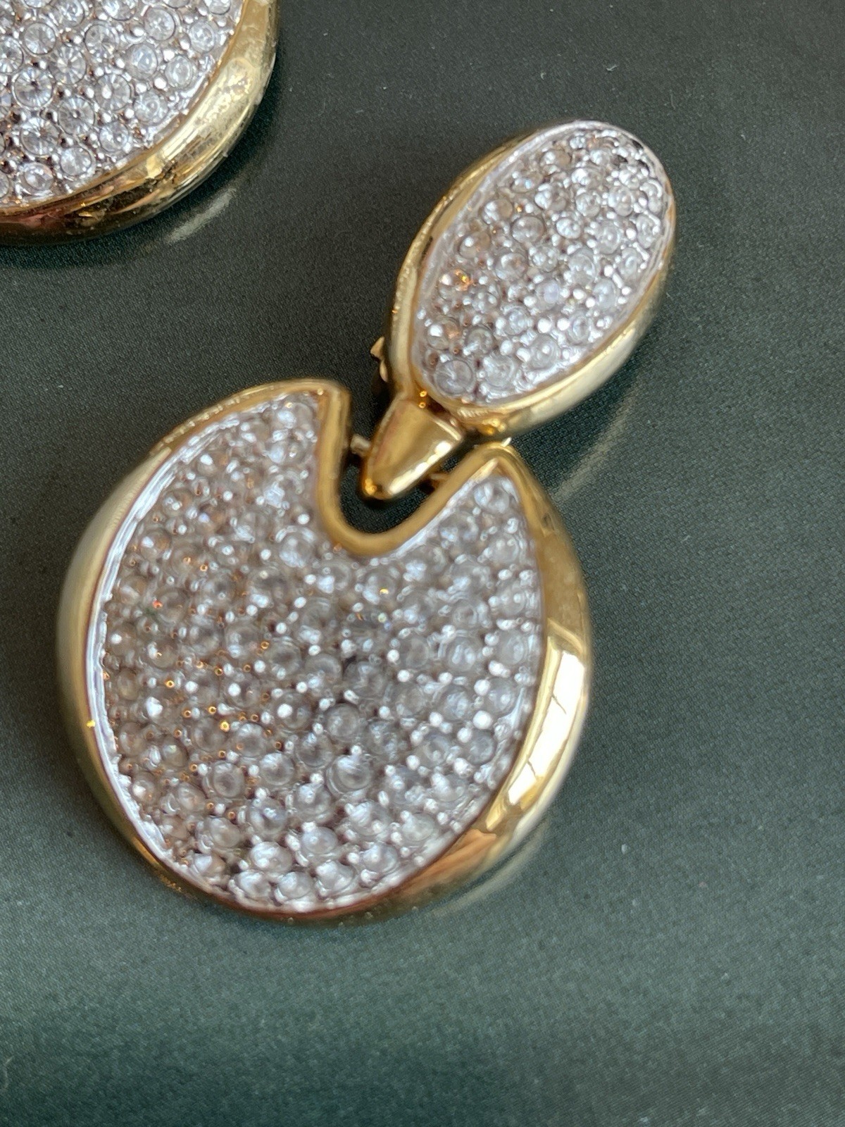 Vintage Signed Swarovski Clip- On Earrings