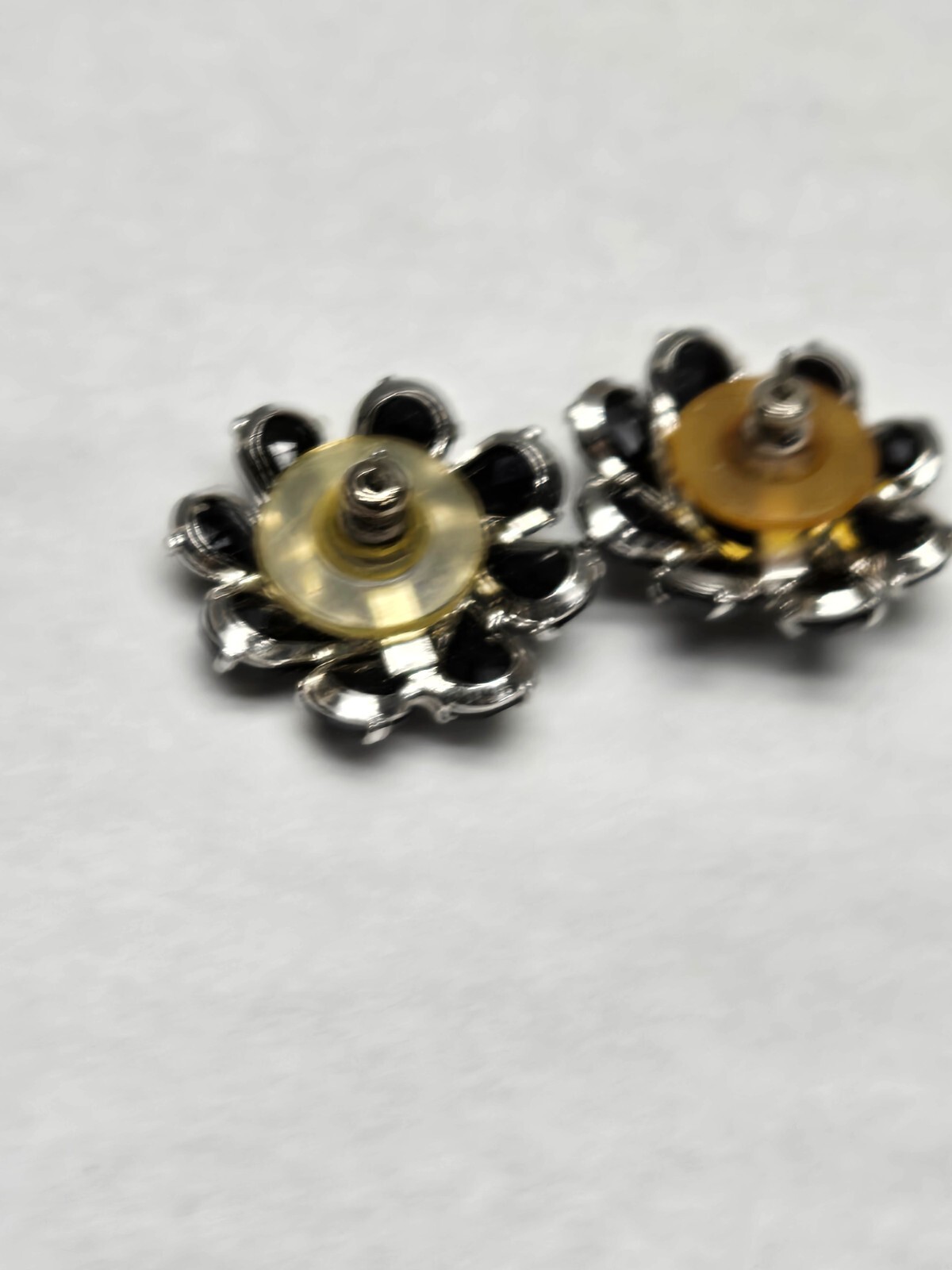 Art Deco Rhinestone Earrings, Necklace & bracelet Set Black Clear