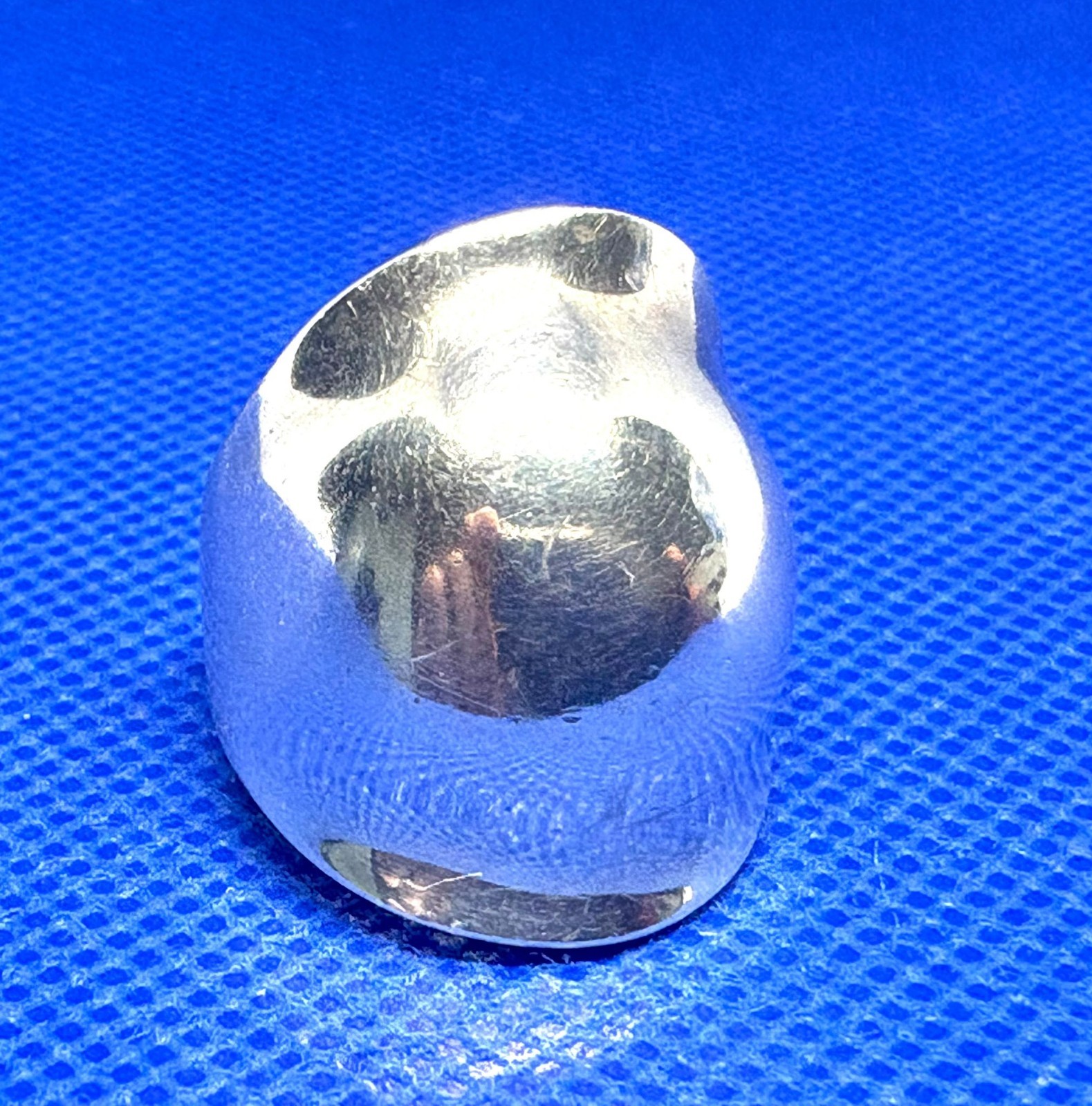 Y70 Turtle Shield Modernist 10.84g 1970 Vintage 925 Sterling Silver Ring Size 7