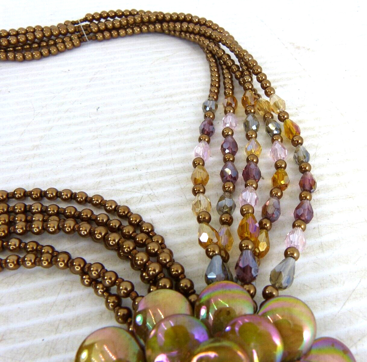 Vintage Joan Rivers Starlet Necklace Copper Bronze Color Statement Necklace