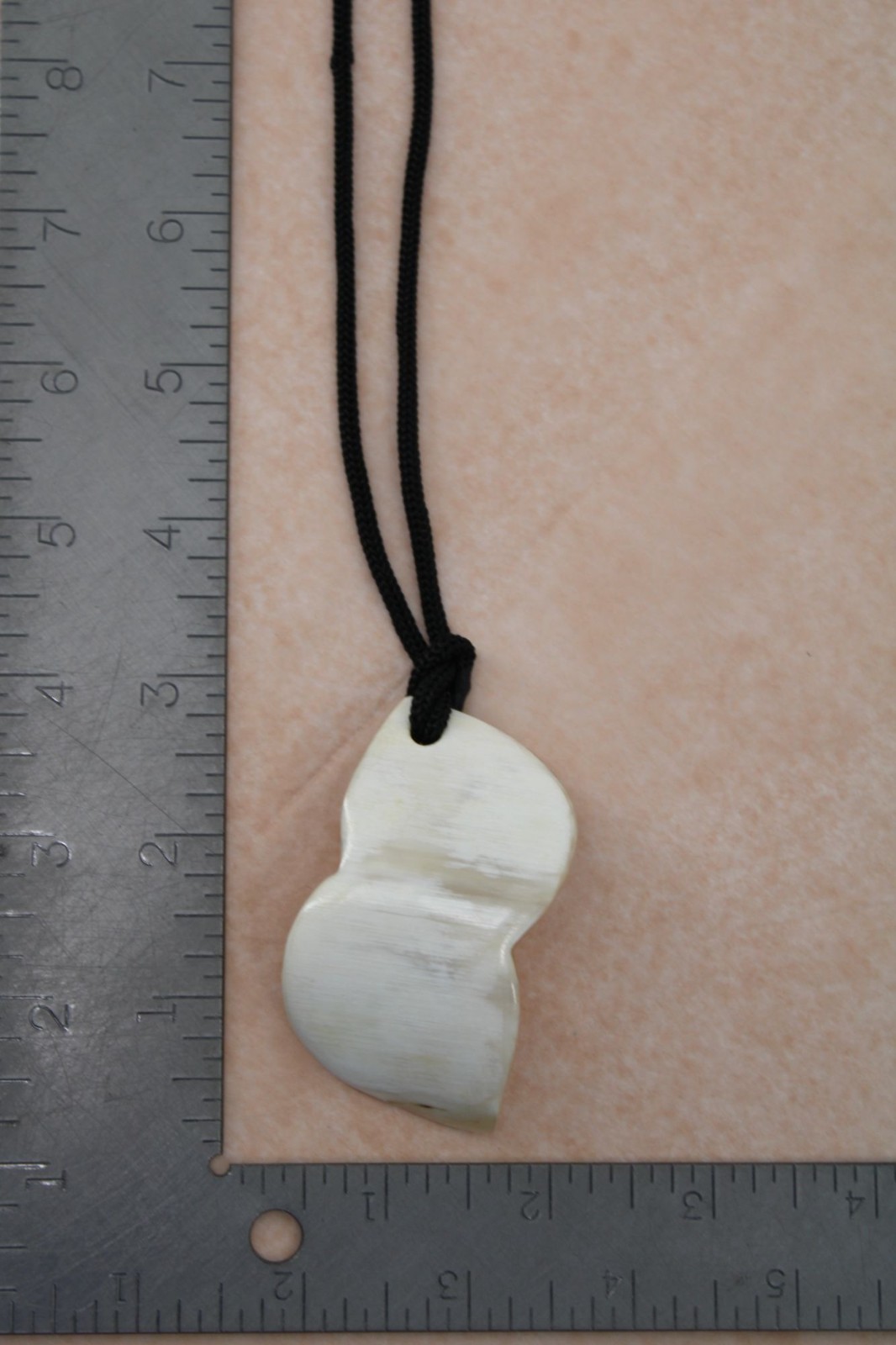 Bovine Horn Cow Pendant Bleached Vintage 93950