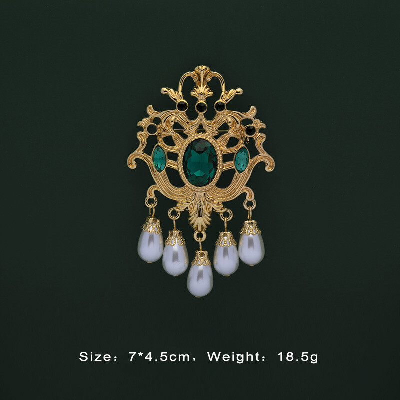 Women Noble Vintage Enamel Flower Brooch Unisex Antique Jewelry Accessories Gift