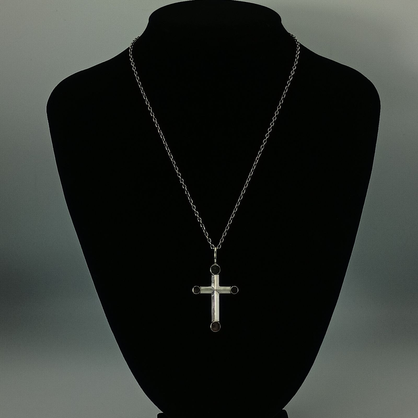 Georg Jensen Andreas Mikkelsen Cross Pendant Necklace 261B Silver 925 Vintage