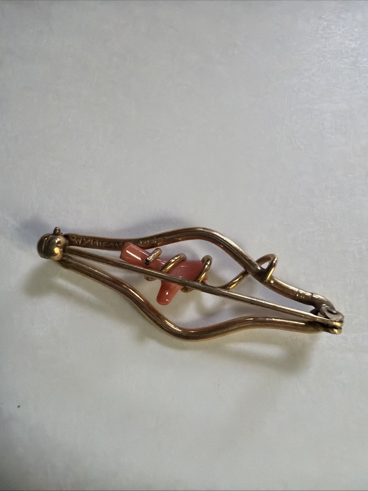 Vintage Stamp Uncas 1/20th 12k Gold Fill Coral Branch Interwoven Scroll Work