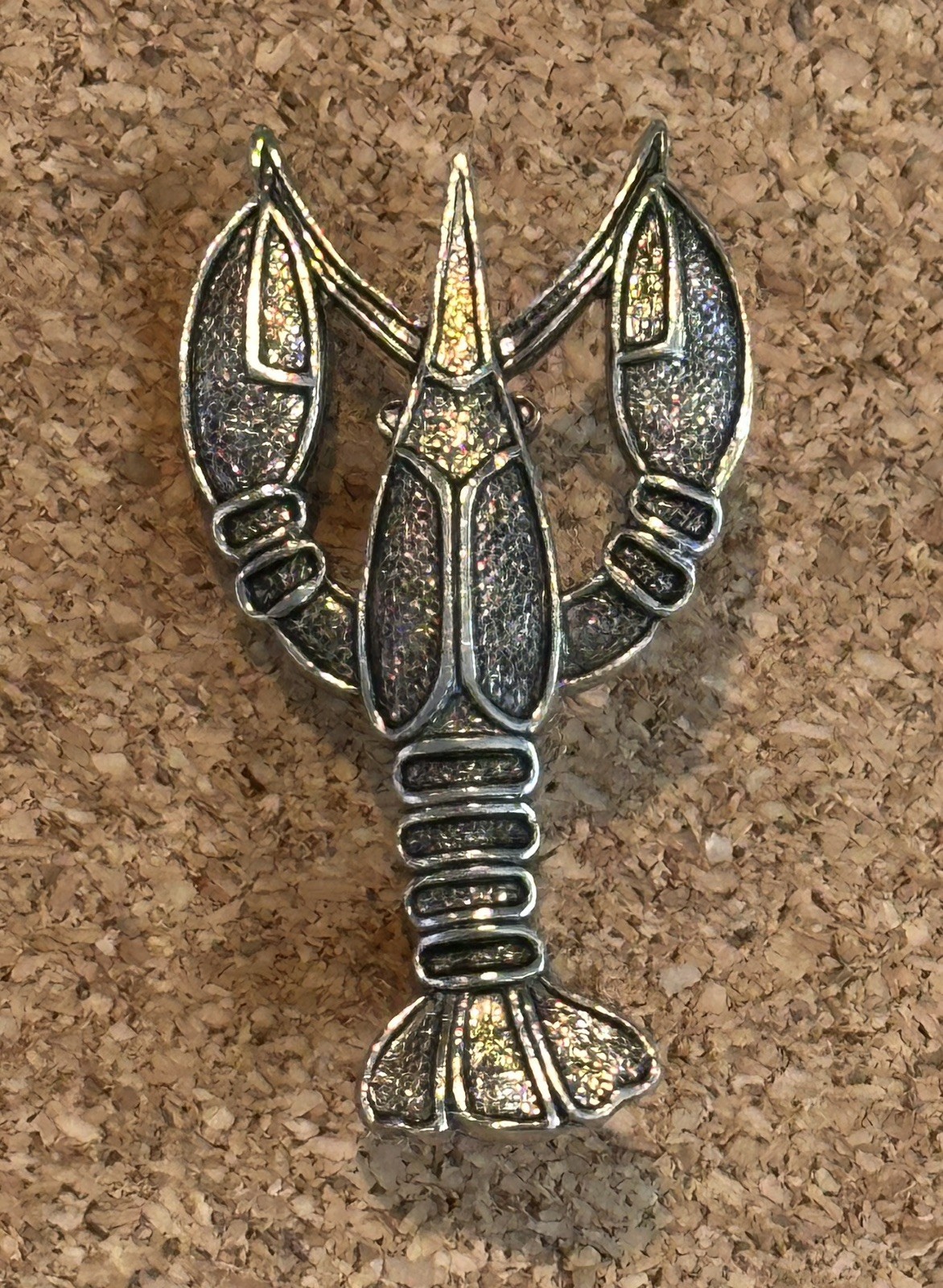 Silver Tone Lobster 1.5″ by .75″ Coastal Beach Nautical Brooch Pin