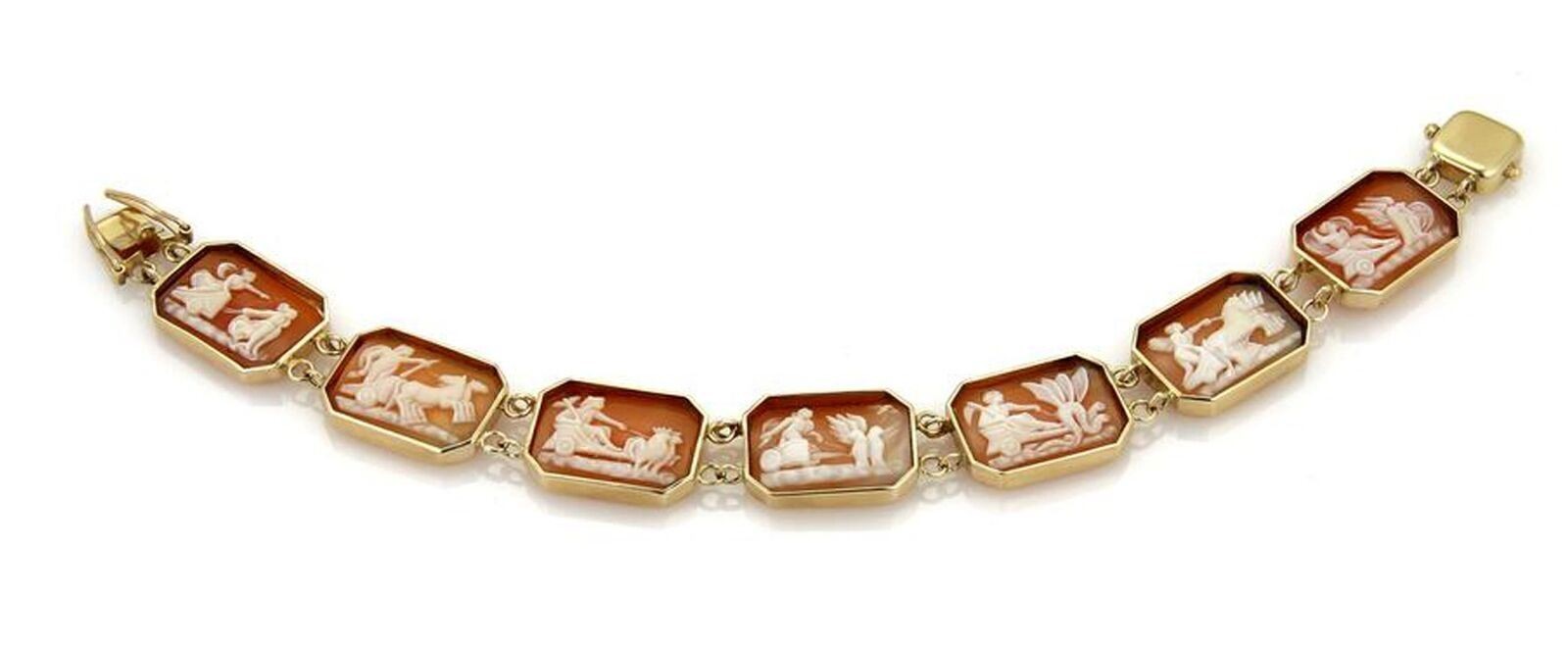 Seven Days Cameo 14k Rose Gold Bracelet Seven Days Roman Gods