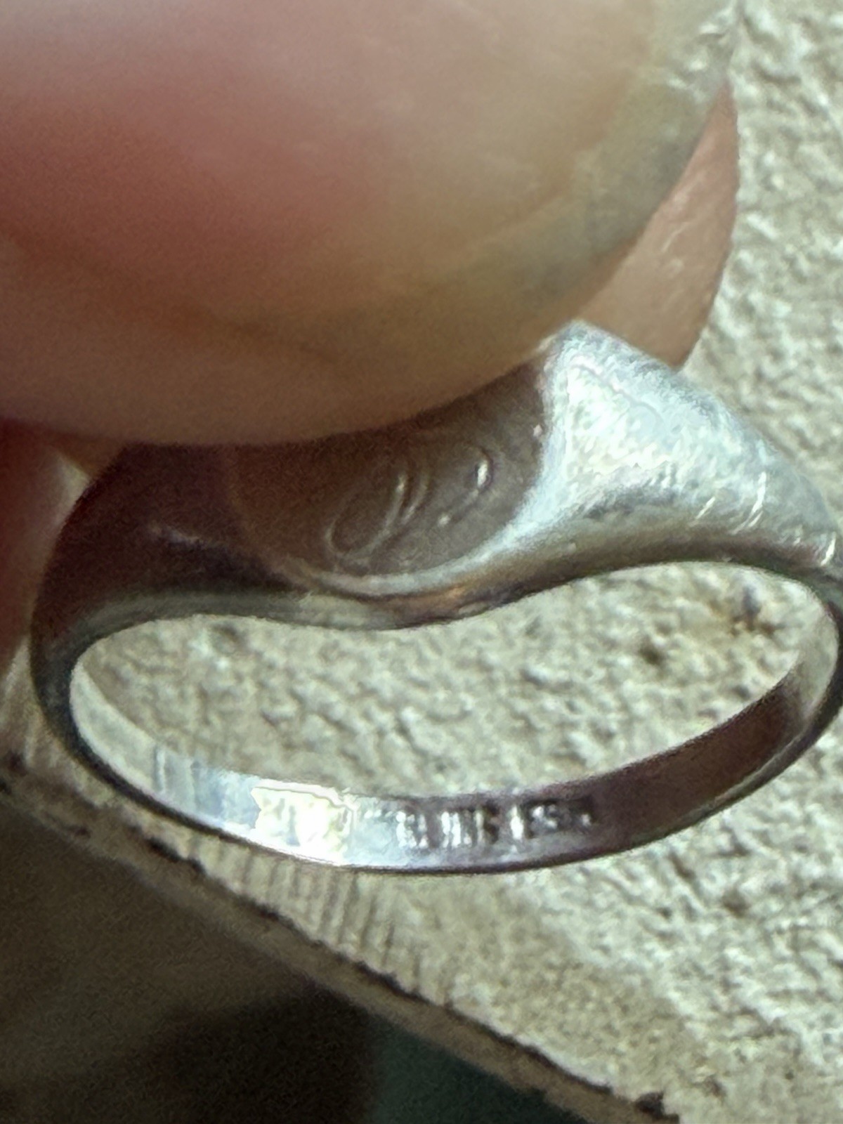 Vintage .925 Hallmarked Sterling Signet Ring Monogram “G” Size 3.75/4