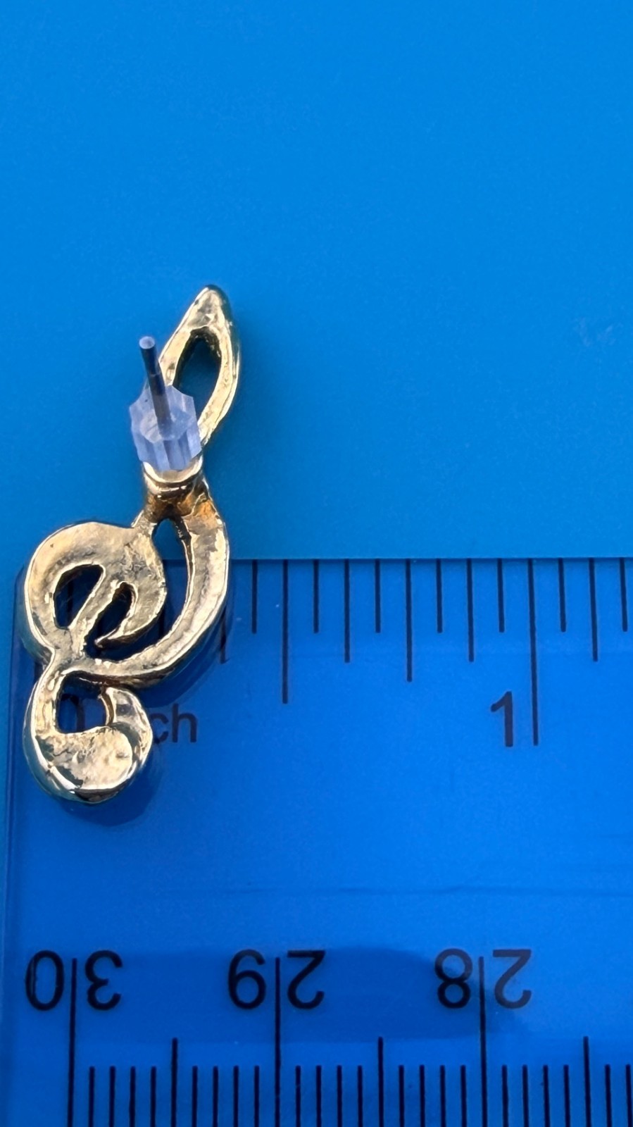 Swarovski Swan Signed Brooch/Pendant Treble Clef 925 Chain Earrings Music Set
