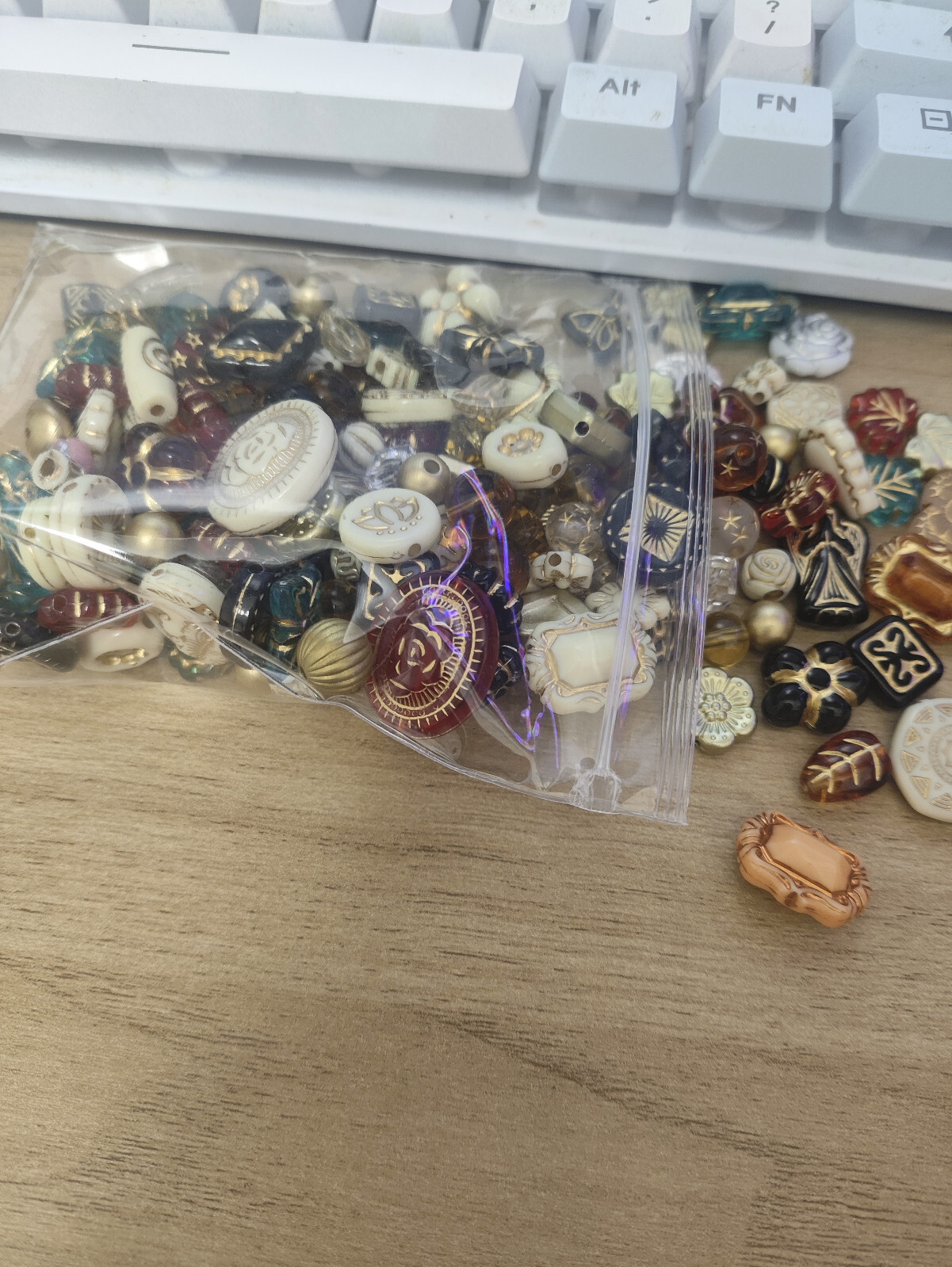Vintage Now Bulk Jewelry bead Lot 130Pc ALL Brand New Untested 200+Mix and Match