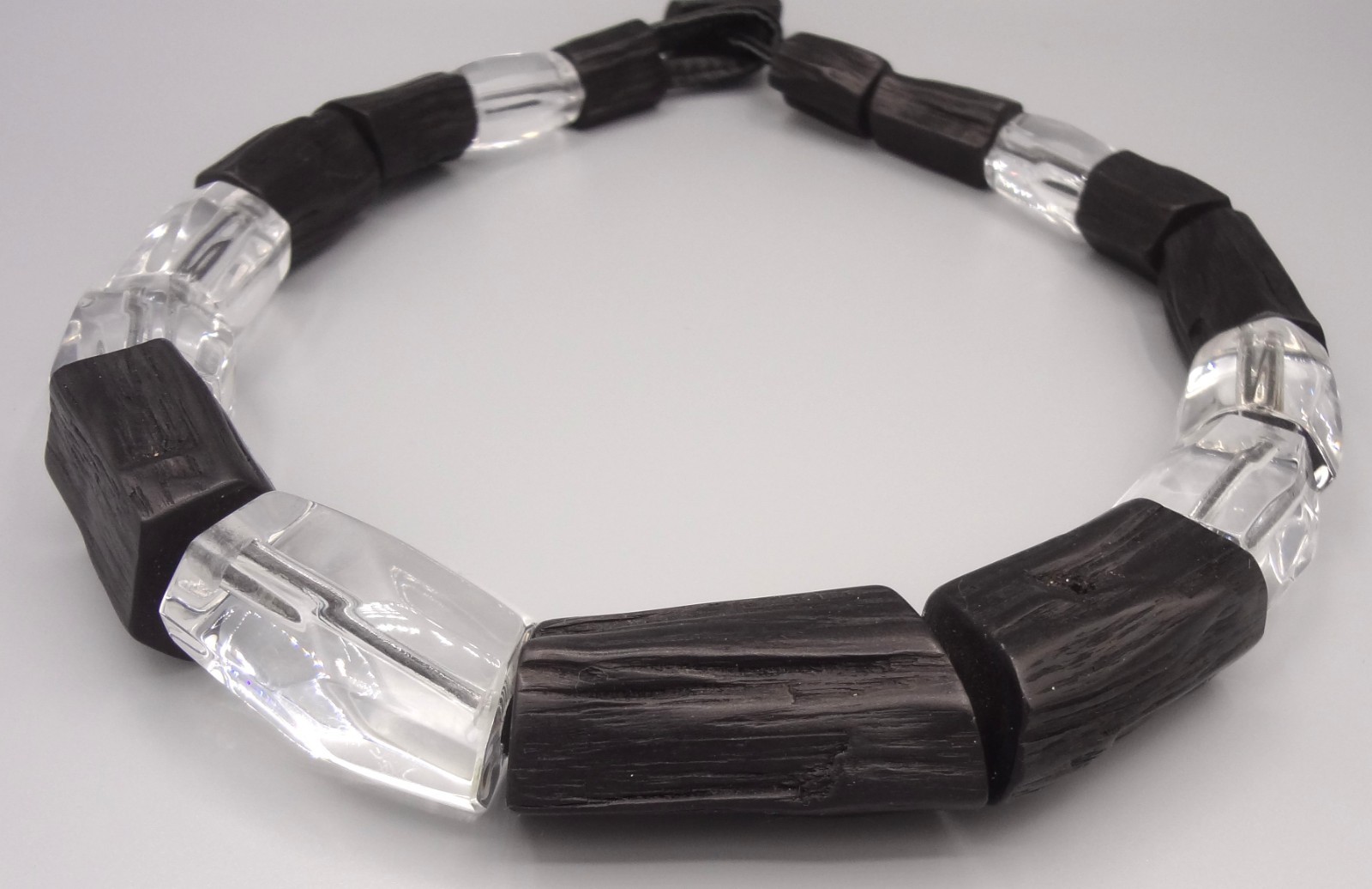 Gerda Lynggaard MONIES Chunky Black & Clear Acrylic or Resin Necklace