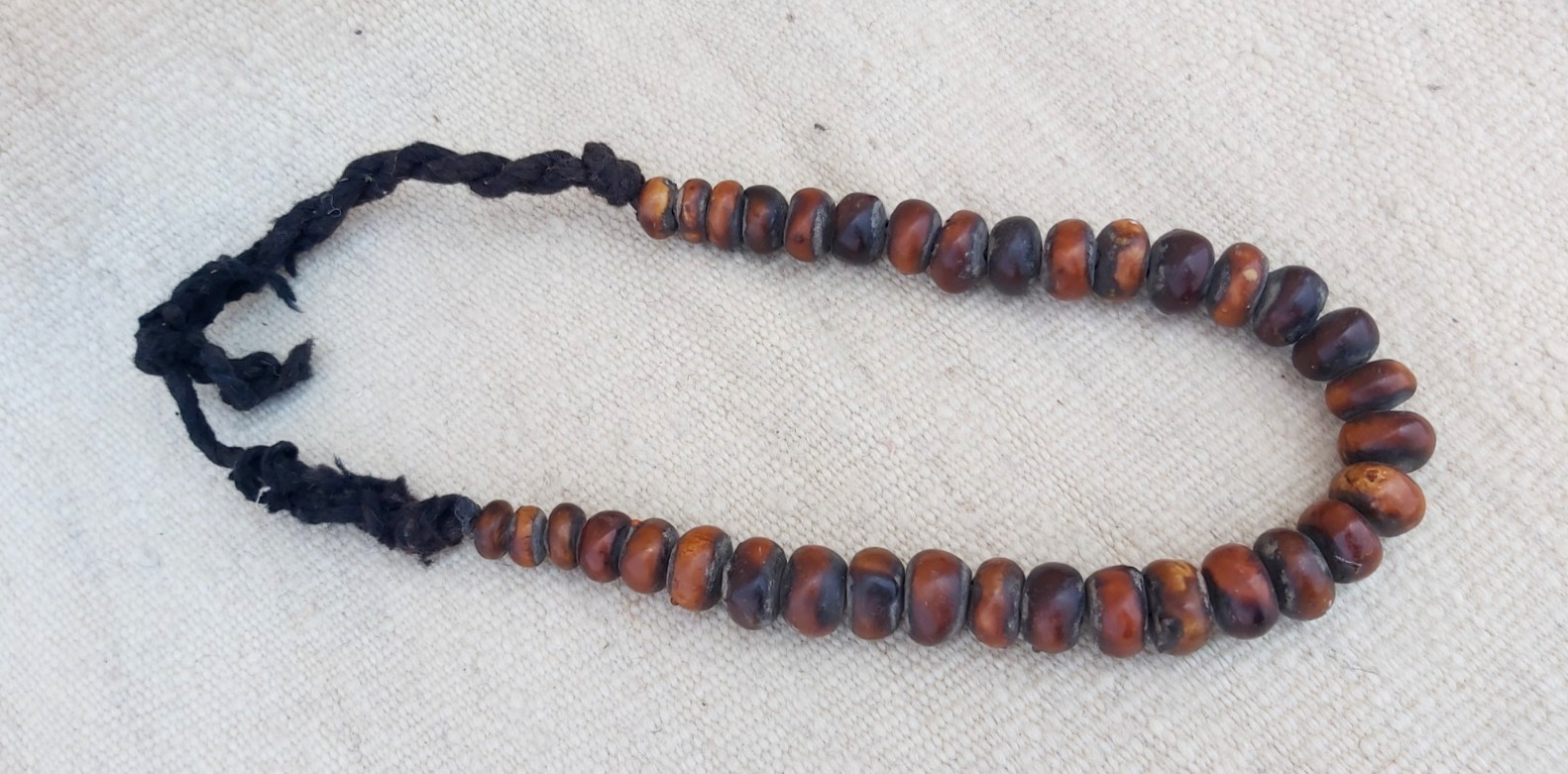 Ancient Berber Phenolic Resin Bead Necklace Vintage African Amber Copal Tuareg