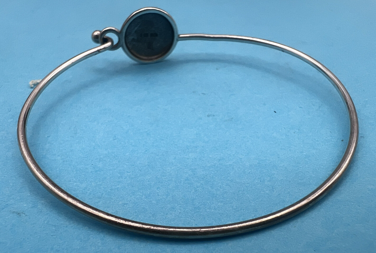 VTG Sterling Silver BROWN COUNTY Sand Dollar 7.5″ Bangle Bracelet SS534