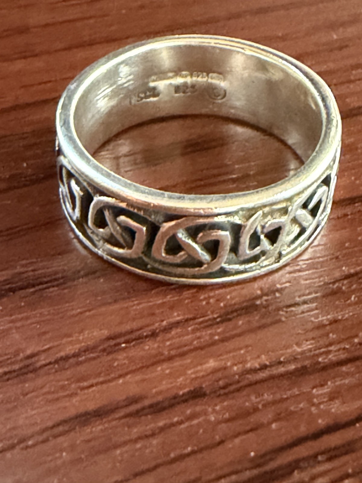 NEW Vintage Celtic Knotwork Sterling Silver Band 925 Ring size 8.5