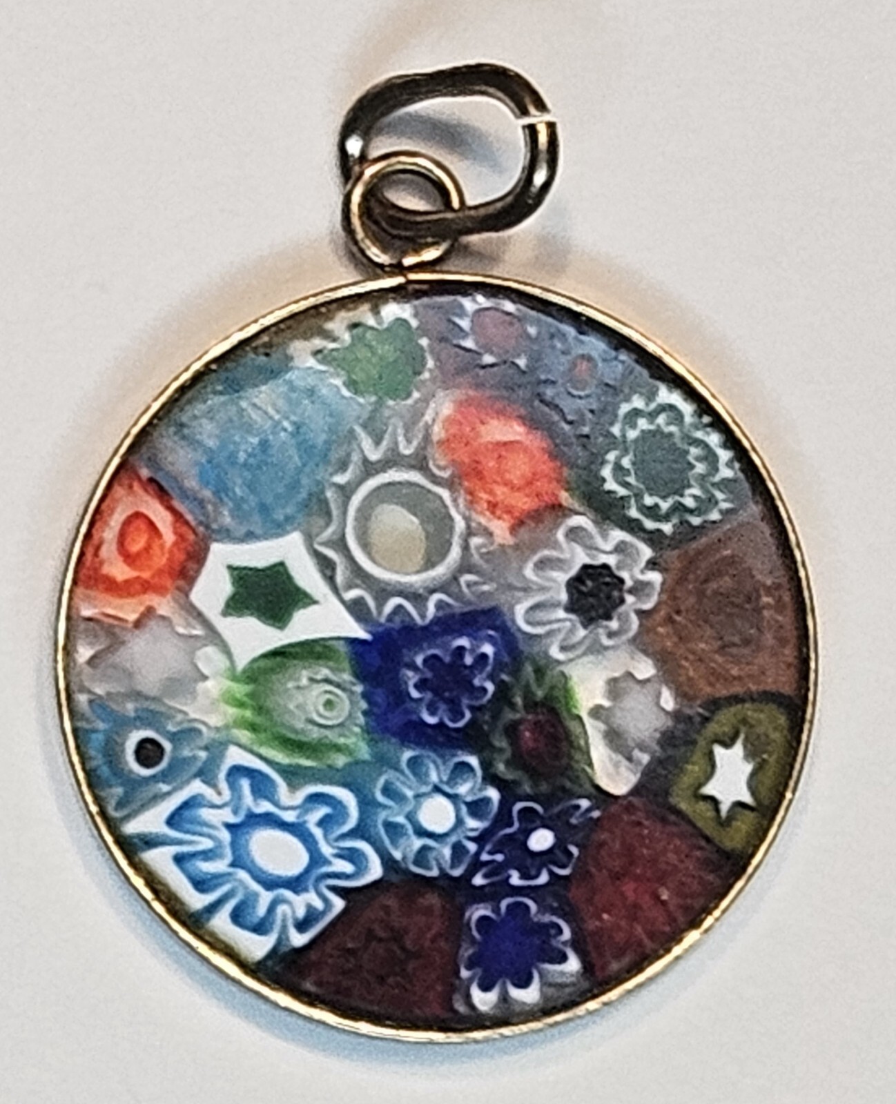 Murano Glass Pendant 7/8 Inch Venetian Glass Solid No Holes