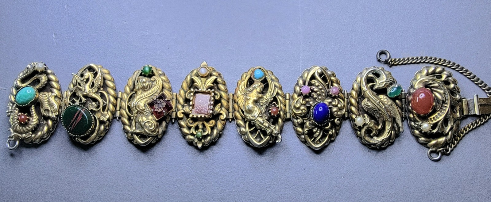 30s 50s High-Relief Dragons, Phoenixes, Protective Mythical Creatures Bracelet