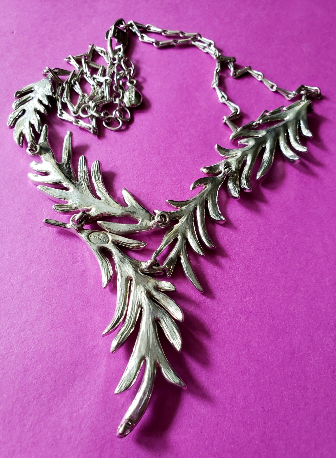 VTG High End 90s givenchy IMPORTANT crystal Y Drop Necklace Perfect For BRIDAL