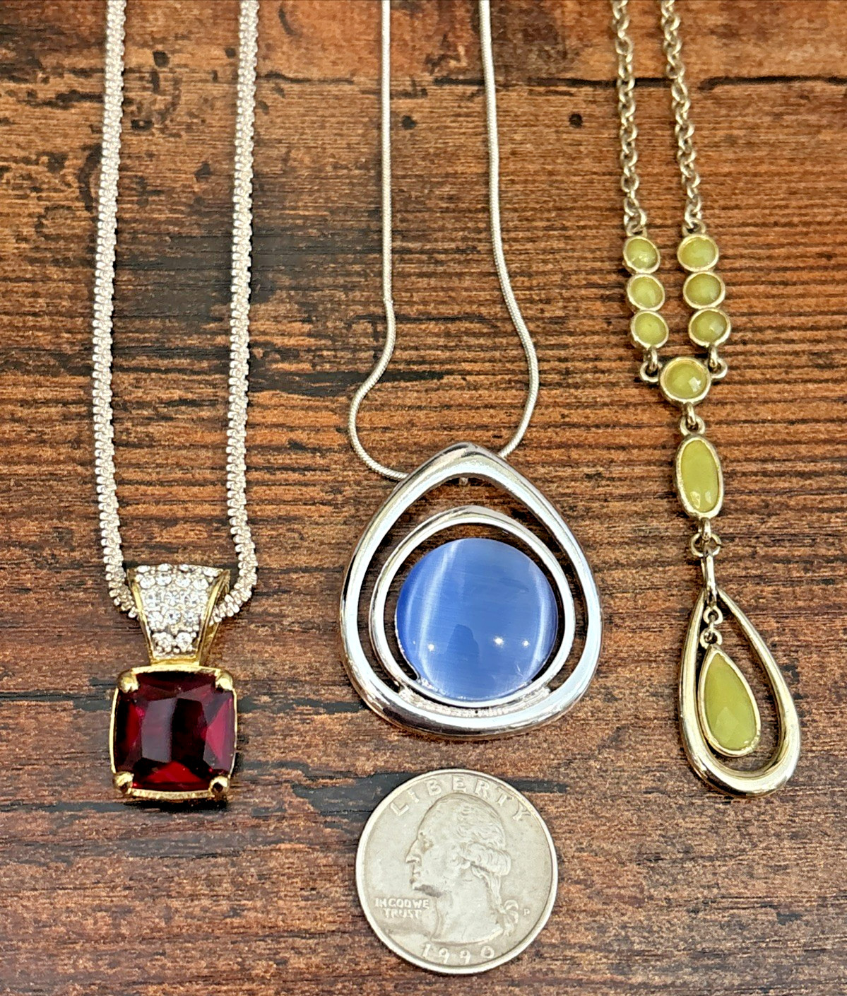 Lot 21 Bling Faux Gemstone Fashion Statement Jewelry Gold & Silver Tone 7 Marked