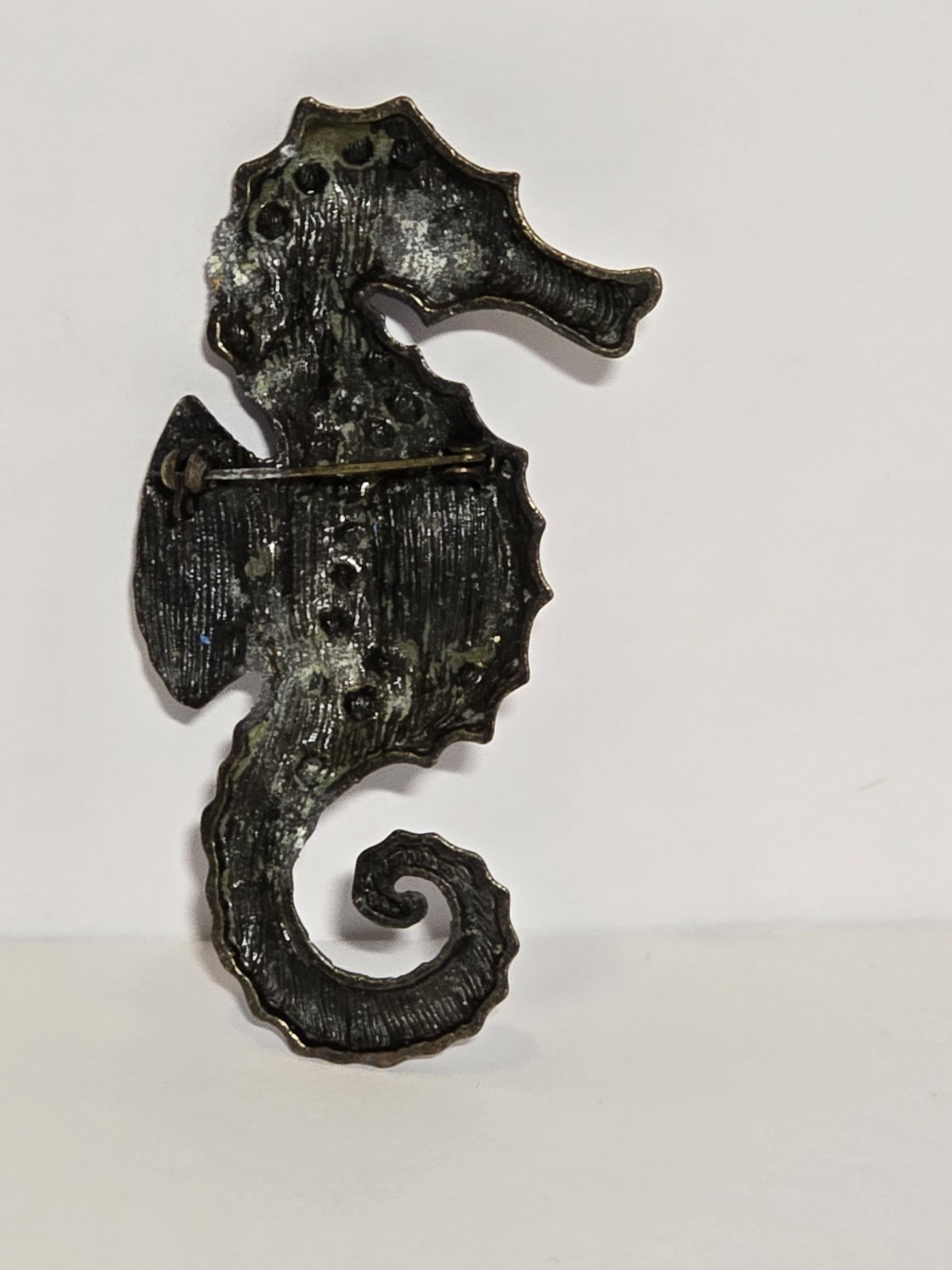 Seahorse Rhinestone Brooch Pin 3.25″ Multicolor Sea Life Beach Cruise