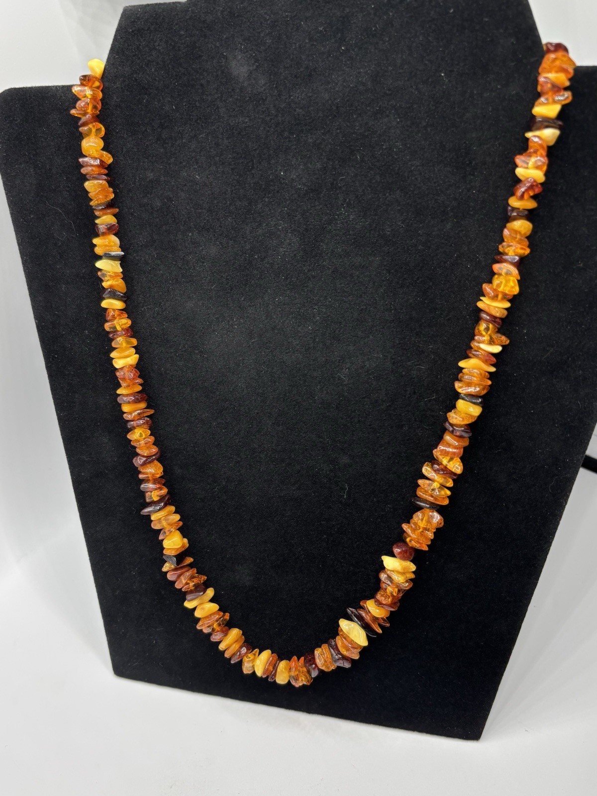 Vintage Baltic Amber Nugget Bead Necklace 22” – 19 Grams