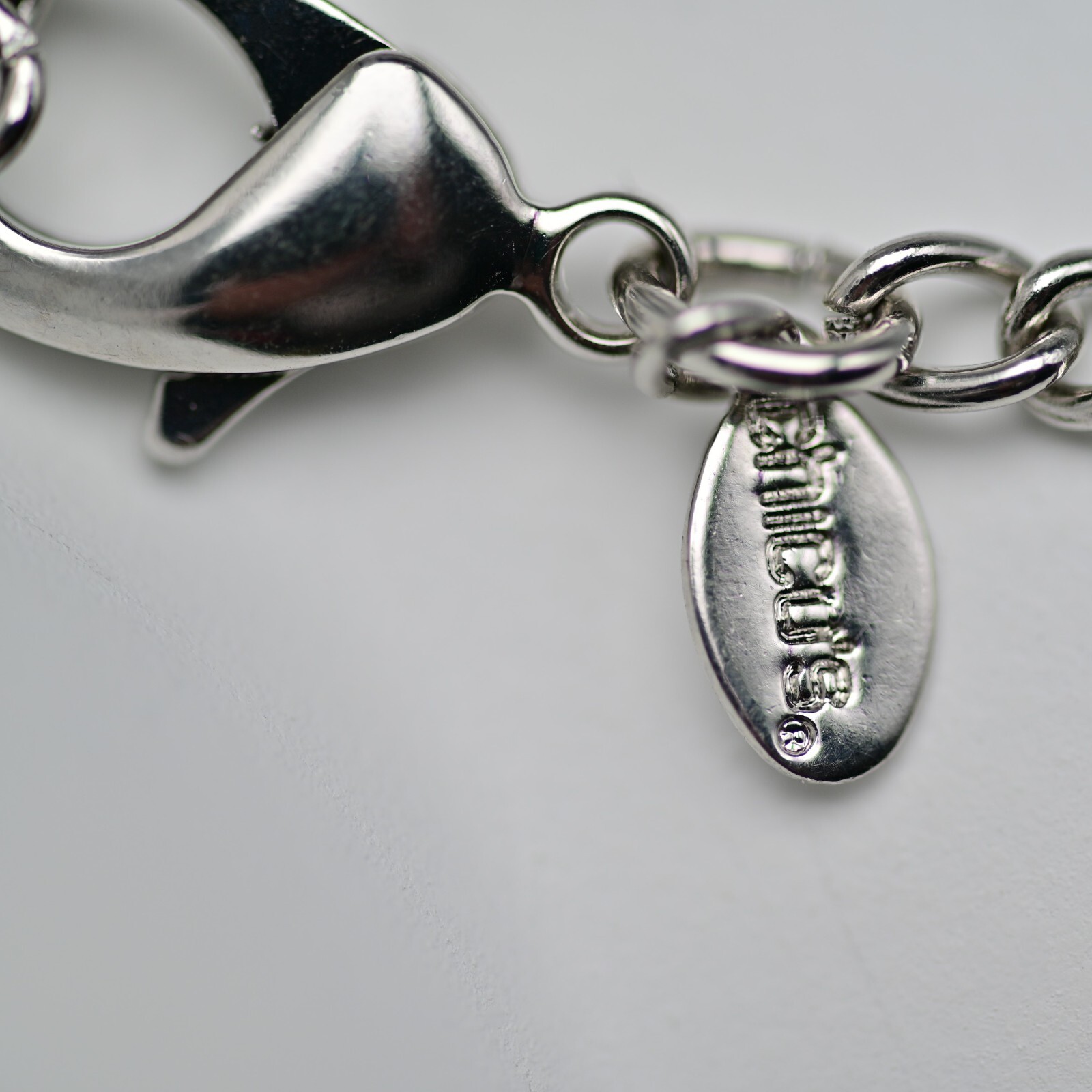 CHICOS Original Vintage Signed Silver Tassell Charm Drop Pendant Estate Necklace
