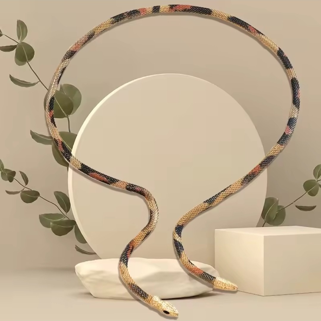 vintage snake choker necklace