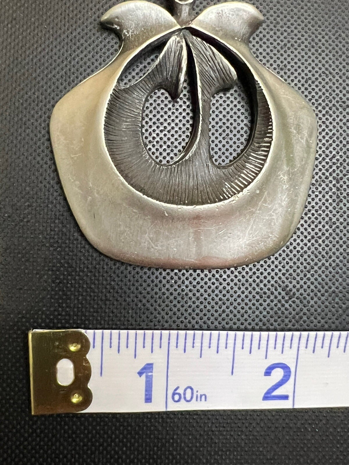 Vtg Eivind Hillestad EH Norway Abstract Pewter Pendant Signed 1960s Modernist