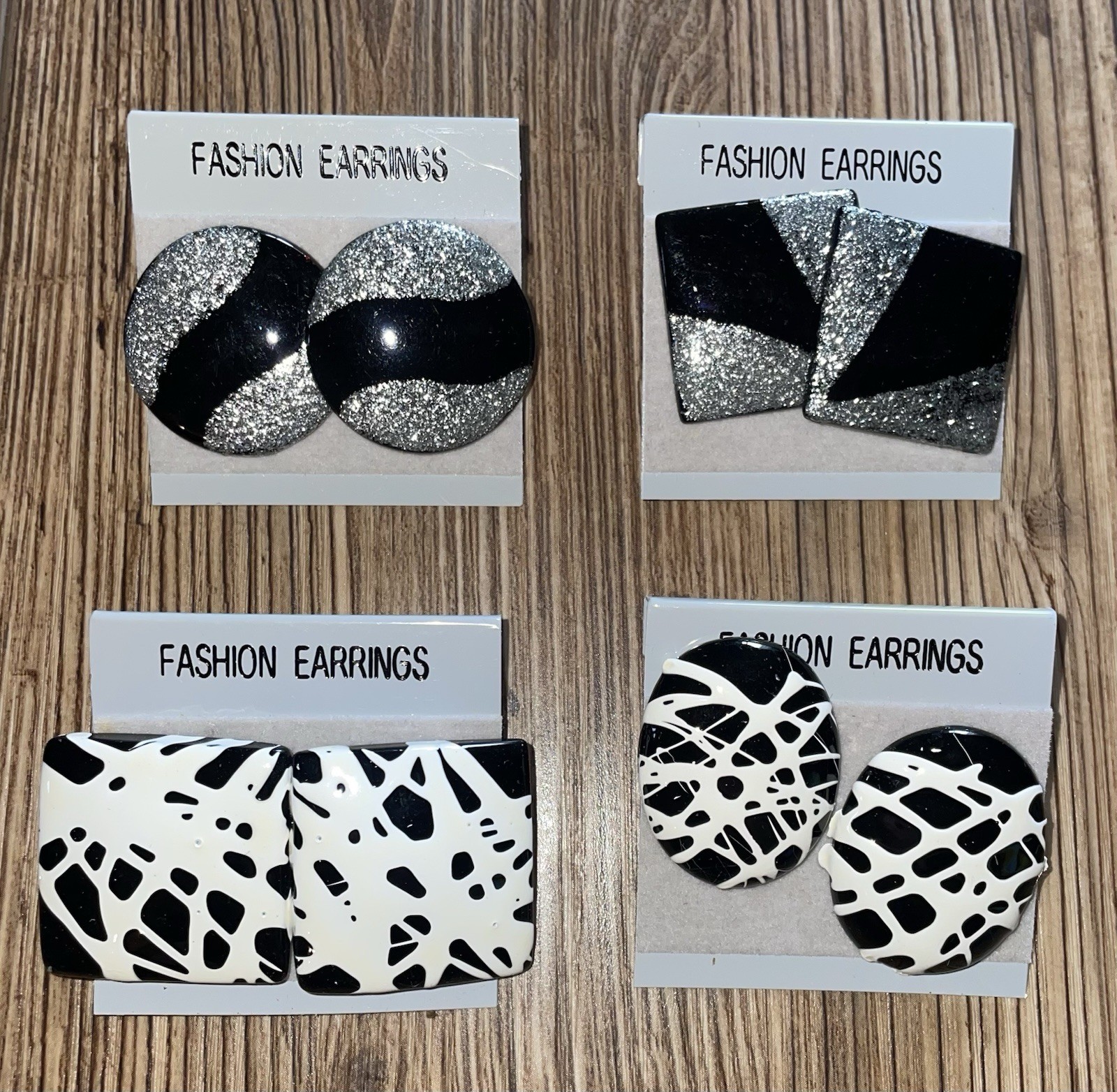 Four Pair Vintage Plastic Earrings