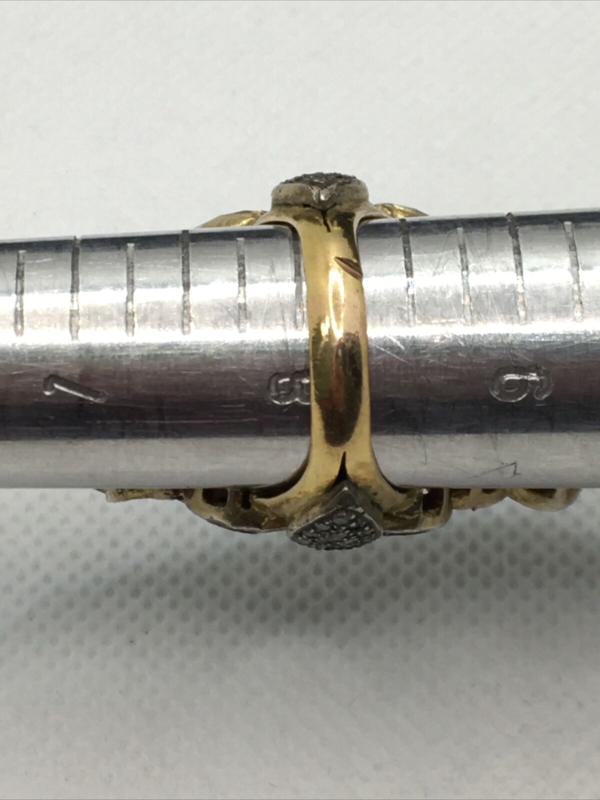 Vintage 14K Two Tone Gold 2.75TCW Diamonds & 3.40CTW Blue Topaz Ring 19.3gr.