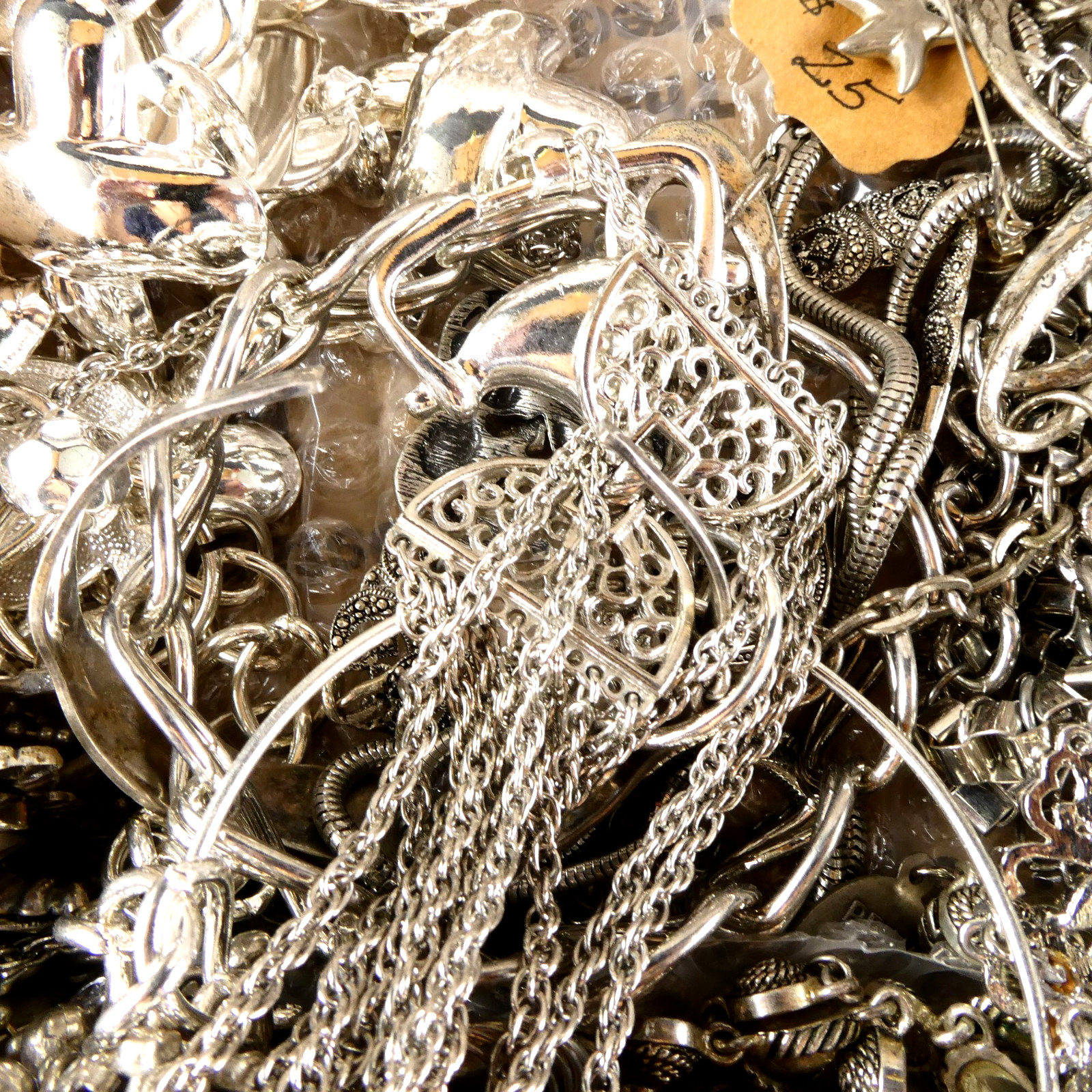 Vintage To Now ALL SILVER TONE Craft/Junk Jewelry Lot 3.1 B Redesign DIY Create