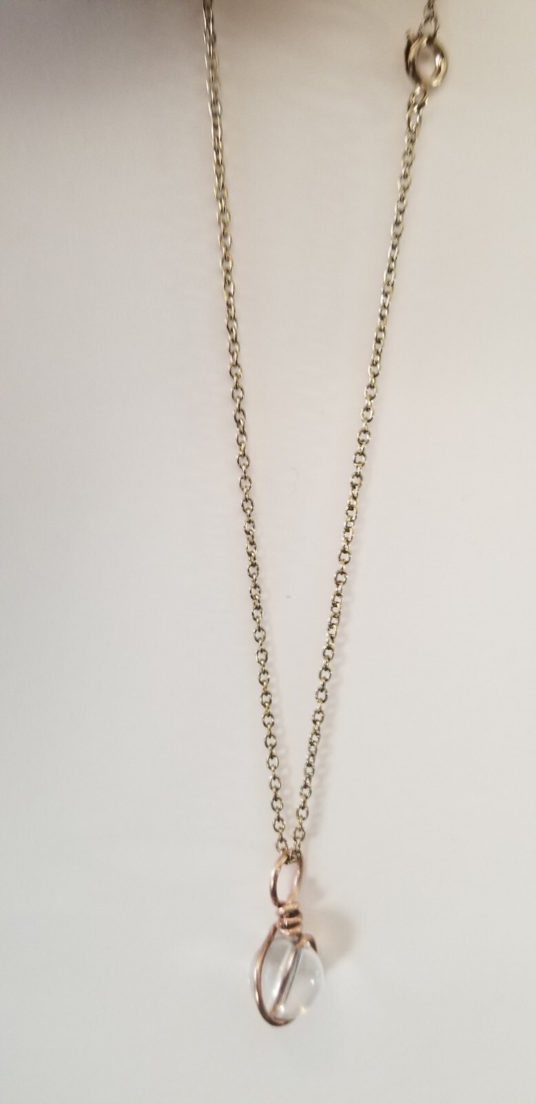 Vintage Elements 8mm Rock Quartz Victorian Necklace, Vtg. leverback earring set