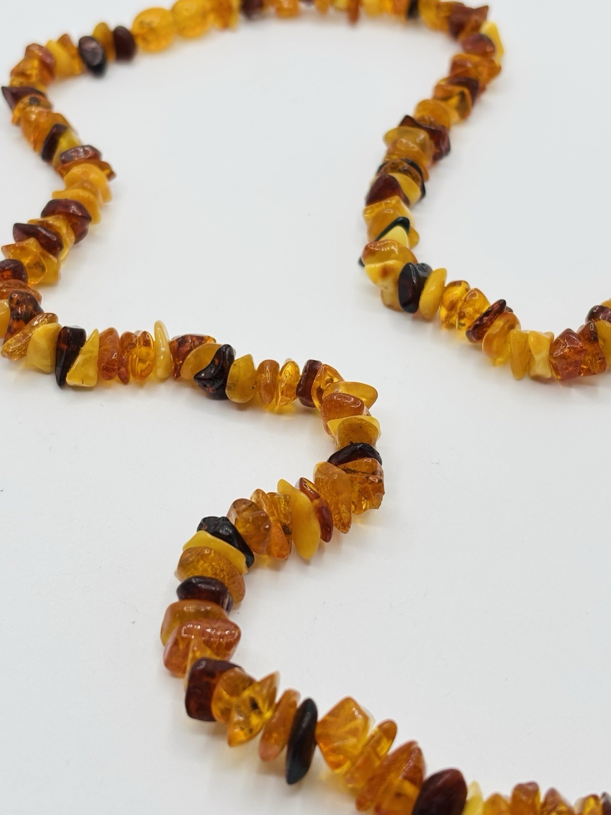 Vintage Baltic Amber Nugget Bead Necklace 22” – 19 Grams