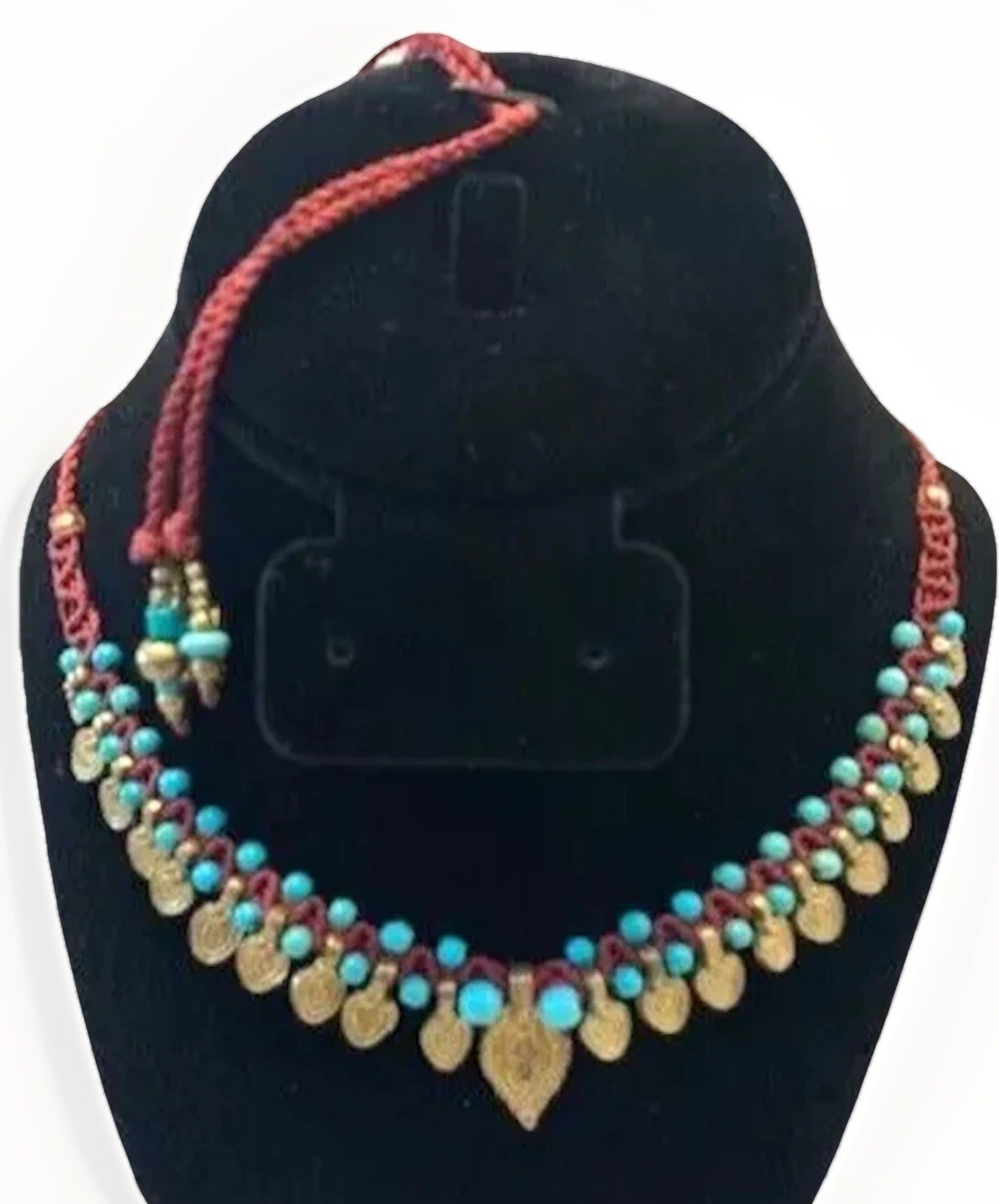 Statement Necklace Handmade Paulina Barcelona OOAK Boho Ethnic Adjustable Spain